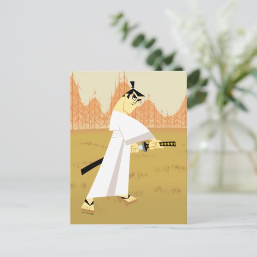 Samurai Jack Drawing Sword Postkarte (Stehend Vorderseite)