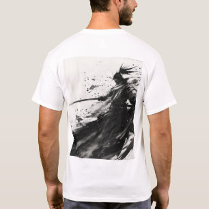 Samurai Jack Dynamic Pose Black and White T - Shir T-Shirt