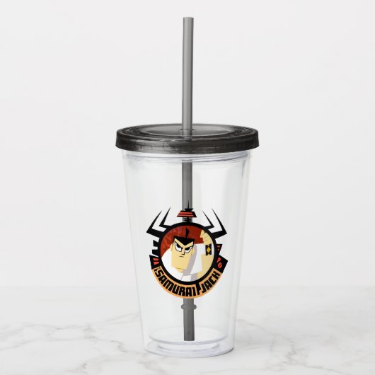 Samurai Jack in Aku Futuristic Frame Acryltrinkbecher (Vorderseite)