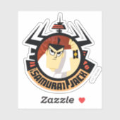 Samurai Jack in Aku Futuristic Frame Aufkleber (Blatt)