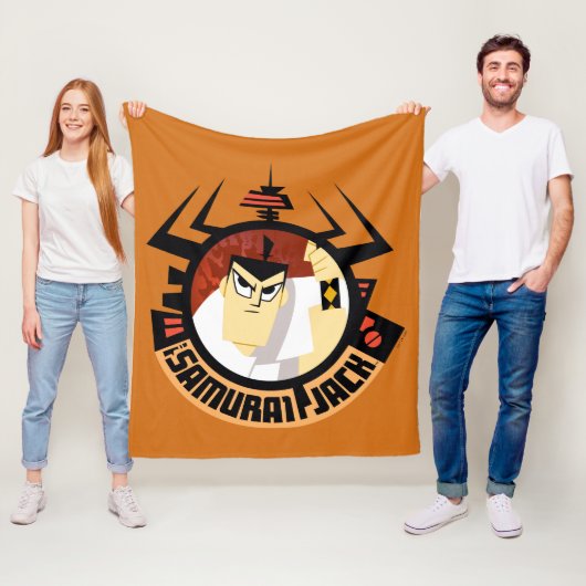 Samurai Jack in Aku Futuristic Frame Fleecedecke (Beispiel)
