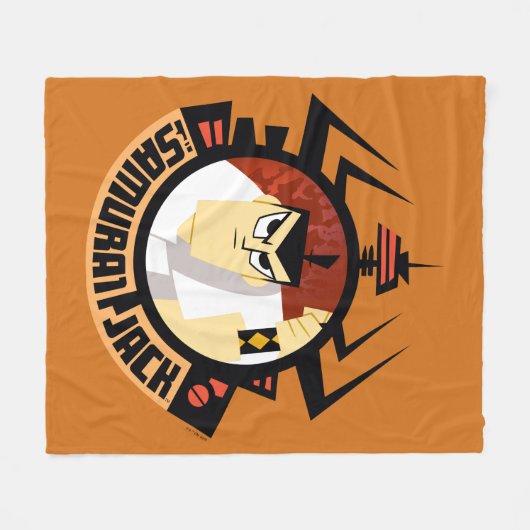 Samurai Jack in Aku Futuristic Frame Fleecedecke (Vorderseite (Horizontal))