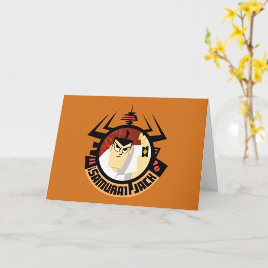 Samurai Jack in Aku Futuristic Frame Karte (Gelbe Blume)