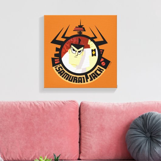Samurai Jack in Aku Futuristic Frame Leinwanddruck (Insitu (Wohnzimmer))