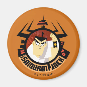 Samurai Jack in Aku Futuristic Frame Magnet