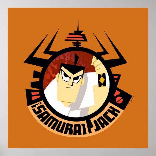 Samurai Jack in Aku Futuristic Frame Poster (Vorne)