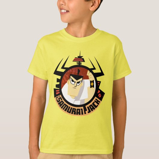 Samurai Jack in Aku Futuristic Frame T-Shirt (Vorderseite)