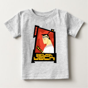 Samurai Jack lächelt futuristische Rahmen Grafik Baby T-shirt