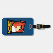 Samurai Jack lächelt futuristische Rahmen Grafik Gepäckanhänger (Vorderseite horizontal)