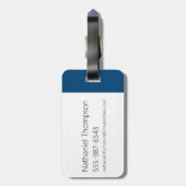 Samurai Jack lächelt futuristische Rahmen Grafik Gepäckanhänger (Rückseite vertikal)