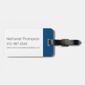 Samurai Jack lächelt futuristische Rahmen Grafik Gepäckanhänger (Rückseite horizontal)