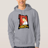 Samurai Jack lächelt futuristische Rahmen Grafik Hoodie (Vorderseite)