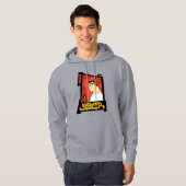 Samurai Jack lächelt futuristische Rahmen Grafik Hoodie (Vorne ganz)