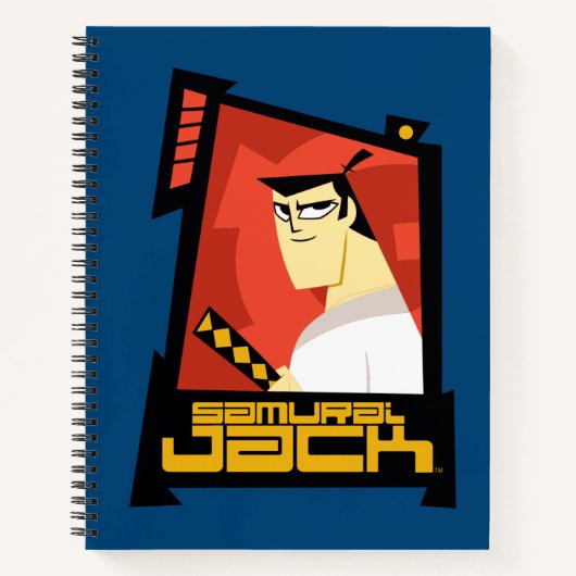 Samurai Jack lächelt futuristische Rahmen Grafik Notizblock (Vorderseite)