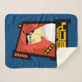 Samurai Jack lächelt futuristische Rahmen Grafik Sherpadecke (Vorderseite (Horizontal))