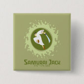 Samurai Jack Leaping Graphic Button (Vorderseite)