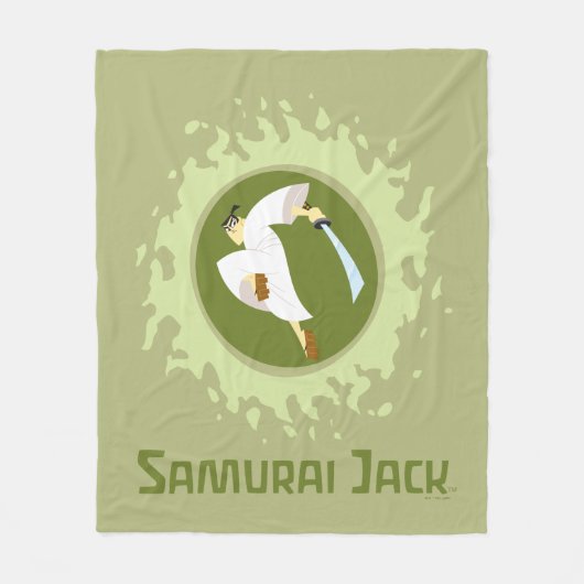 Samurai Jack Leaping Graphic Fleecedecke (Vorderseite)