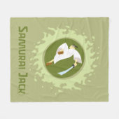 Samurai Jack Leaping Graphic Fleecedecke (Vorderseite (Horizontal))