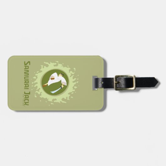 Samurai Jack Leaping Graphic Gepäckanhänger (Vorderseite horizontal)