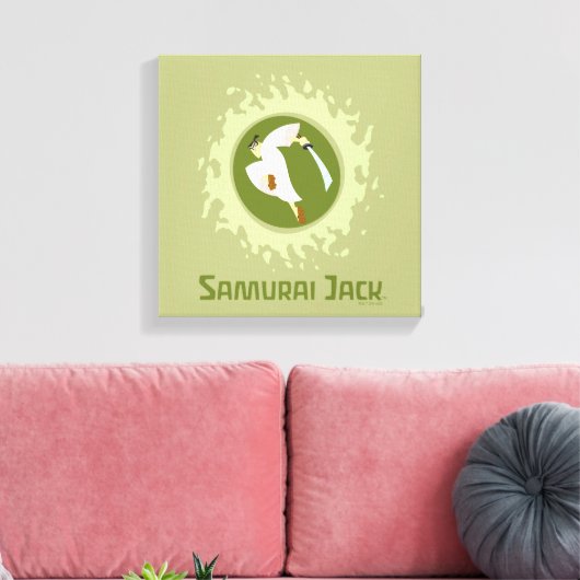 Samurai Jack Leaping Graphic Leinwanddruck (Insitu (Wohnzimmer))