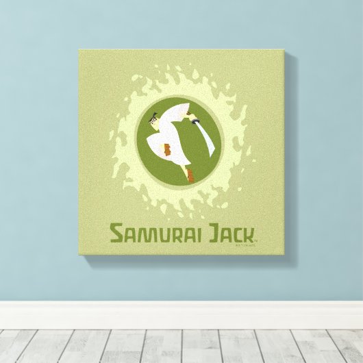 Samurai Jack Leaping Graphic Leinwanddruck (Insitu (Holzboden))