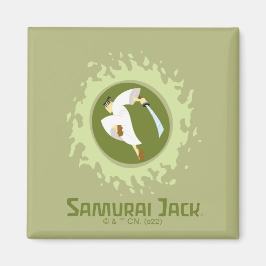 Samurai Jack Leaping Graphic Magnet (Vorne)