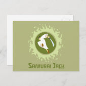 Samurai Jack Leaping Graphic Postkarte (Vorne/Hinten)