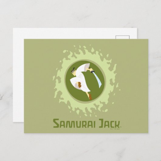 Samurai Jack Leaping Graphic Postkarte (Vorne/Hinten)