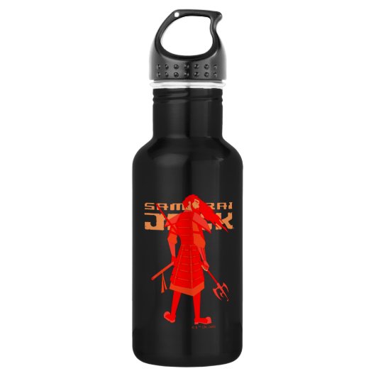 Samurai Jack Red Warrior Graphic Edelstahlflasche (Vorderseite)