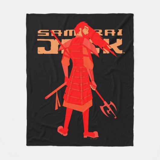 Samurai Jack Red Warrior Graphic Fleecedecke (Vorderseite)