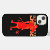 Samurai Jack Red Warrior Graphic iPhone Hülle (Rückseite (Horizontal))
