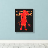 Samurai Jack Red Warrior Graphic Leinwanddruck (Insitu (Holzboden))