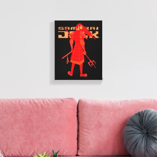 Samurai Jack Red Warrior Graphic Leinwanddruck (Insitu (Wohnzimmer))