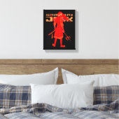 Samurai Jack Red Warrior Graphic Leinwanddruck (Insitu (Schlafzimmer))