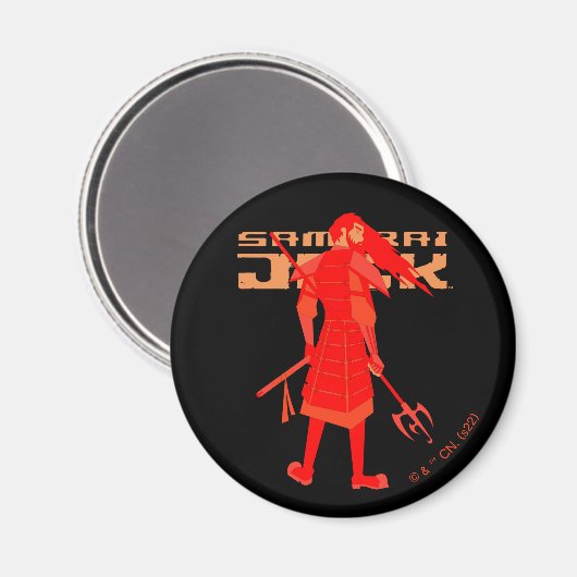 Samurai Jack Red Warrior Graphic Magnet (Vorderseite/Rückseite)
