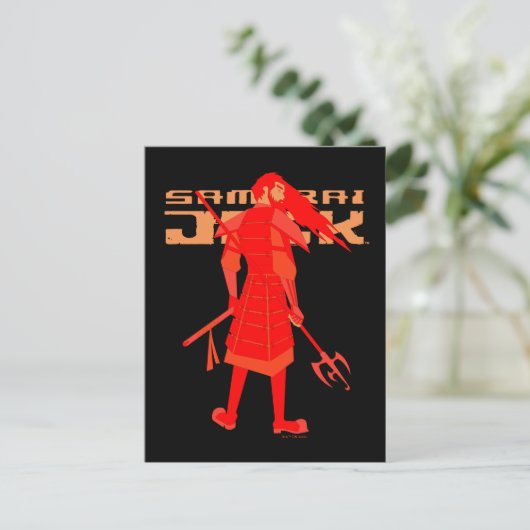 Samurai Jack Red Warrior Graphic Postkarte (Stehend Vorderseite)