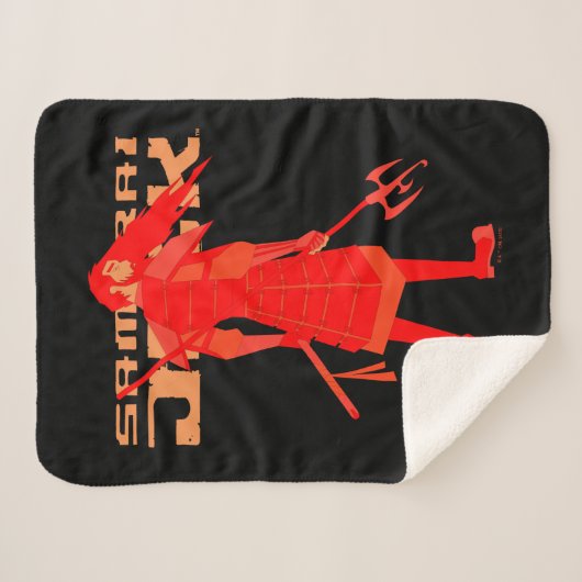 Samurai Jack Red Warrior Graphic Sherpadecke (Vorderseite (Horizontal))
