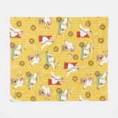 Samurai Jack Schwert Posen Zeichen Kunstmuster Fleecedecke (Vorderseite (Horizontal))