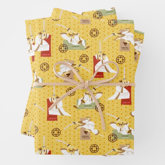 Samurai Jack Schwert Posen Zeichen Kunstmuster Geschenkpapier Set (Beispiel)