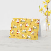 Samurai Jack Schwert Posen Zeichen Kunstmuster Karte (Gelbe Blume)