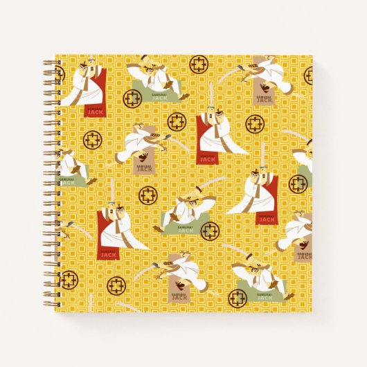 Samurai Jack Schwert Posen Zeichen Kunstmuster Notizblock (Vorderseite)