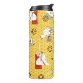 Samurai Jack Schwert Posen Zeichen Kunstmuster Thermosbecher (Nach links gedreht)