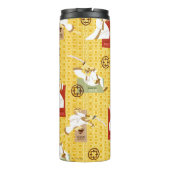 Samurai Jack Schwert Posen Zeichen Kunstmuster Thermosbecher (Rückseite)