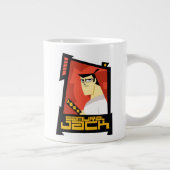 Samurai Jack Smiling Futuristic Frame Graphic Jumbo-Tasse (Rechts)
