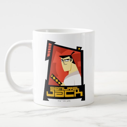Samurai Jack Smiling Futuristic Frame Graphic Jumbo-Tasse (Links)