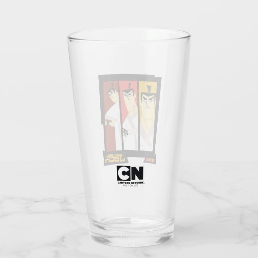 Samurai Jack-Zeichen Tri-Panel-Futuristikrahmen Glas (Rückseite)