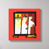 Samurai Jack-Zeichen Tri-Panel-Futuristikrahmen Leinwanddruck (Vorderseite)