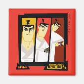 Samurai Jack-Zeichen Tri-Panel-Futuristikrahmen Magnet (Vorne)