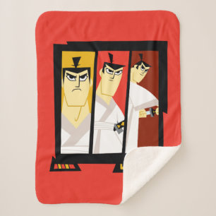 Samurai Jack-Zeichen Tri-Panel-Futuristikrahmen Sherpadecke
