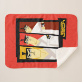 Samurai Jack-Zeichen Tri-Panel-Futuristikrahmen Sherpadecke (Vorderseite (Horizontal))